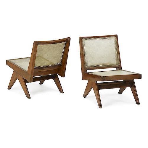 PIERRE JEANNERET Pair of lounge chairs