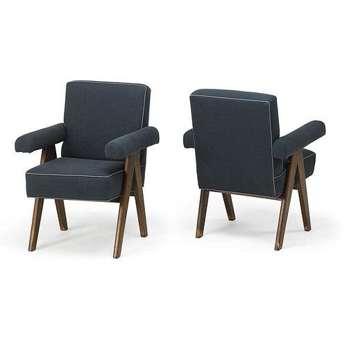 PIERRE JEANNERET Pair of armchairs