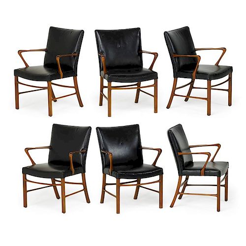 JACOB KJAER Set of six armchairs
