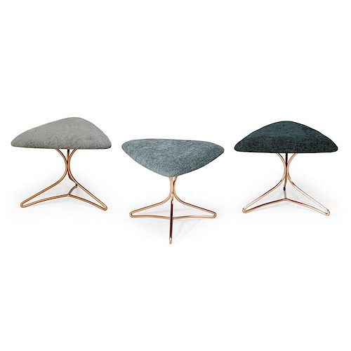 VLADIMIR KAGAN Set of three stools