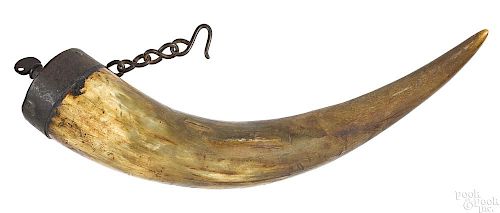 Unusual powder horn, ca. 1800
