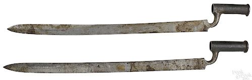 Two English socket bayonets