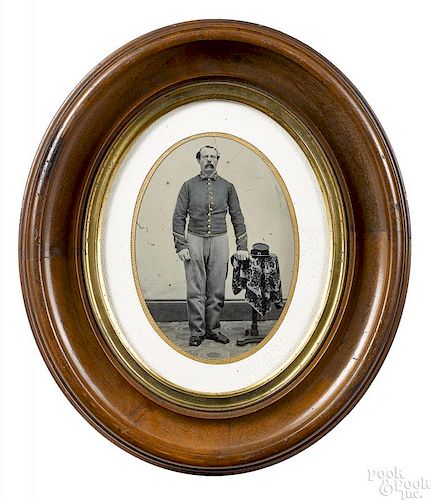 Full plate Civil War soldier ambrotype