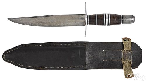 WWII theatre aluminum fighting knife with sheath