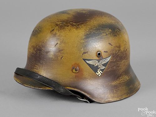 German WWII Luftwaffe double decal helmet