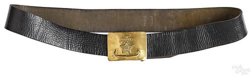 Russian Soviet Navy brass military belt buckle