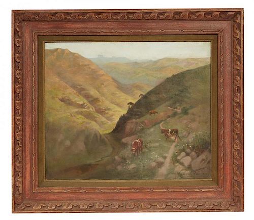 Marion E. Drewe Coleman (1867-1950) Painting, "San Miguel Hills"