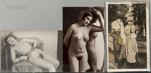 Attributed to Julian Mandel (French, 1872-1935)  Three Photographs of Alice Prin, Known as Kiki de Montparnasse