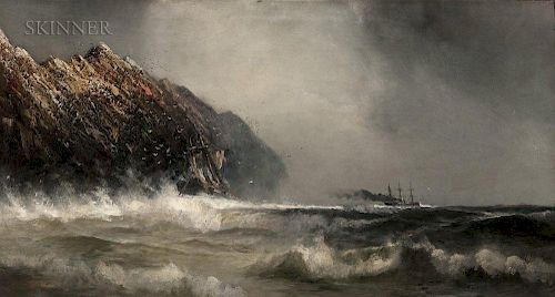 (Robert) William Wilson Cowell (American, 1819-1898)  Shipping in a Storm off the Coast