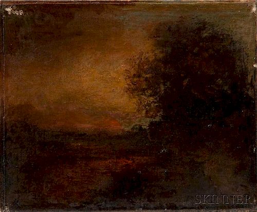 George Inness (American, 1825-1894)  Sunset