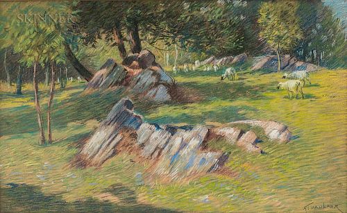 Alexander Theobald Van Laer (American, 1857-1920)  Sheep Pasture