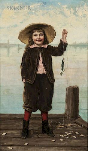 Phoebe (Phebe) Jenks (American, 1847-1907)  The First Catch