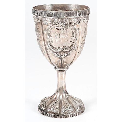 American Coin Silver Chalice