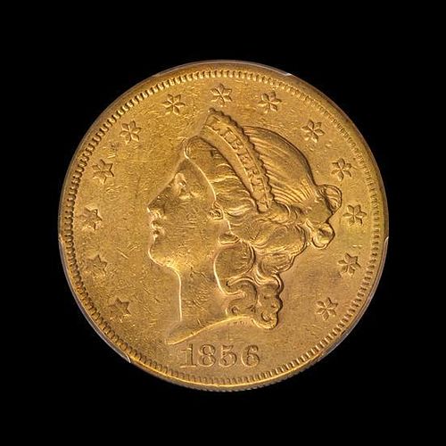 A United States 1856 Liberty Head $20 Gold Coin