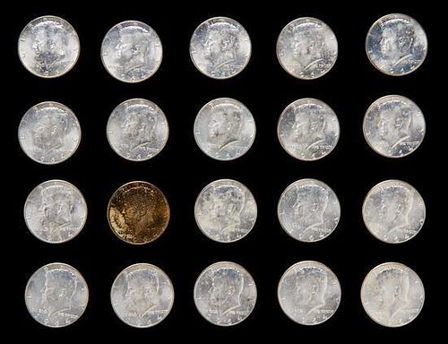 * A Group of Twenty United States 1964 John F. Kennedy Half-Dollar Coins