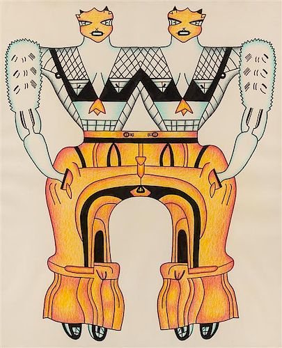 * Karl Wirsum, (American, b. 1939), Untitled (Siamese Twins), c. 1978