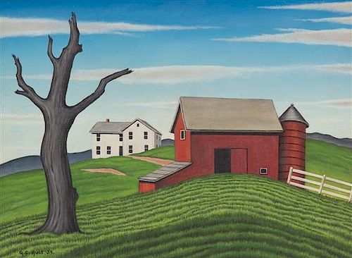 George Copeland Ault, (American, 1899-1948), Hilltop Farm, 1939