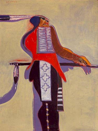 Fritz Scholder, (Native American, 1937-2005), Wooden Indian, 1972
