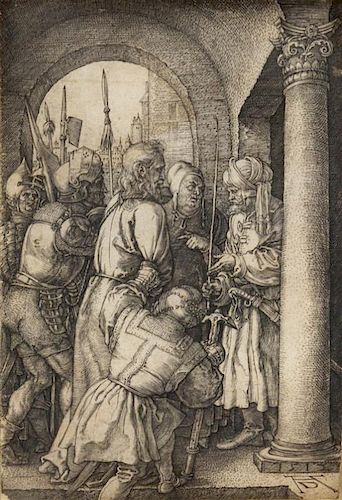 Albrecht Durer, (German, 1471-1528), Christ before Pilate (from The Engraved Passion), 1512