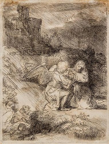 Rembrandt van Rijn, (Dutch, 1606-1669), The Agony in the Garden, c. 1657