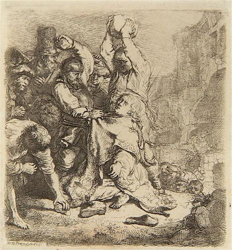 Rembrandt van Rijn, (Dutch, 1606-1669), The Stoning of Saint Stephen, 1635
