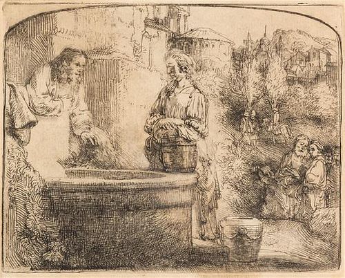 Rembrandt van Rijn, (Dutch, 1606-1669), Christ and the Woman of Samaria, 1657