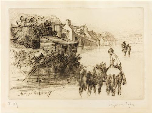 Seymour Haden, (British, 1818-1910), Wareham Bridge, 1877