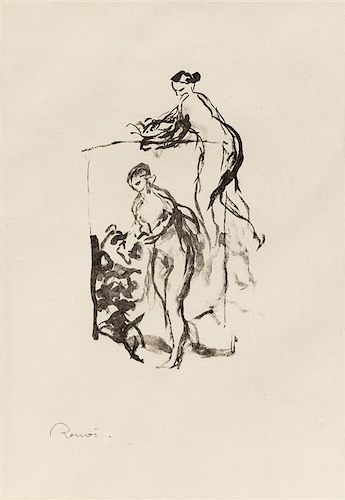Pierre-Auguste Renoir, (French, 1841-1919), Femme au Cep de Vigne, 3eme variante (from L'Album des Douze Lithographies