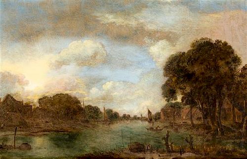 * Aert van der Neer, (Dutch, 1603-1677), A River Scene, c. 1652-55