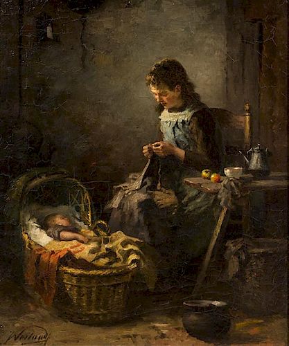 * Johannes Weiland, (Dutch, 1856-1909), Young Mother