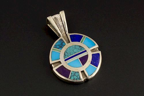 Navajo Contemporary Inlay Pendant