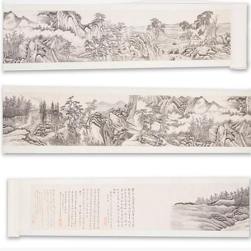 Chinese School, epic scroll painting