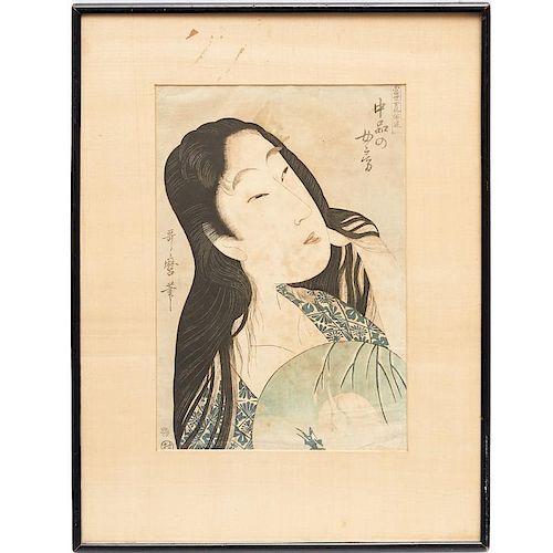 Kitagawa Utamaro, color woodblock print