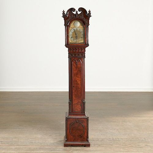 George III style dwarf longcase clock