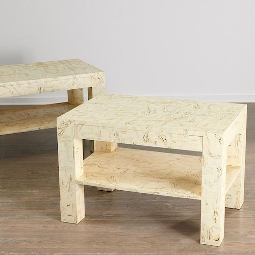 Pair Juan Pablo Molyneux tiered side tables