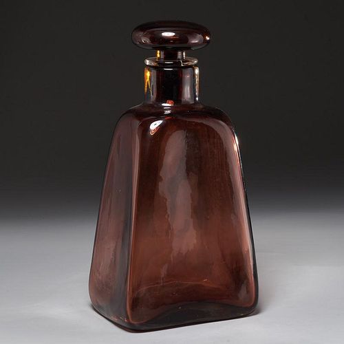 Large Venini bottle with stopper