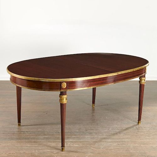 Louis XVI style bronze mounted dining table