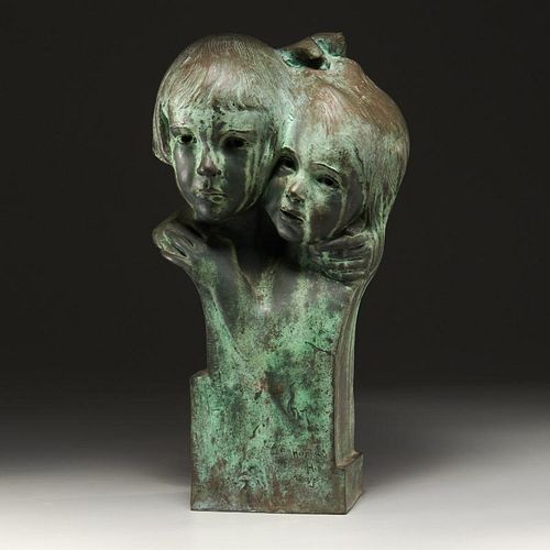 Harriet Hyatt Mayer, double bust sculpture