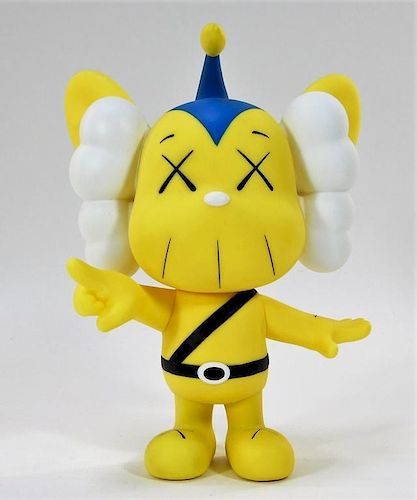 KAWS JPP Yellow Medicom Toy Vinyl Sculpture