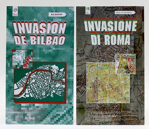 Invader Invasion of Bilbao & Spain Location Maps