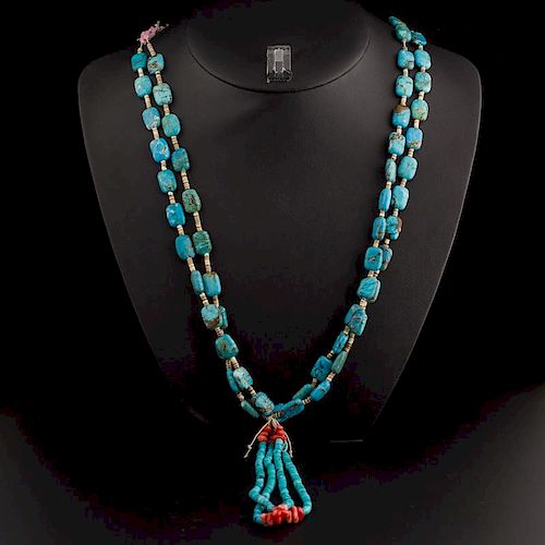 Two Stand Turquoise Necklace