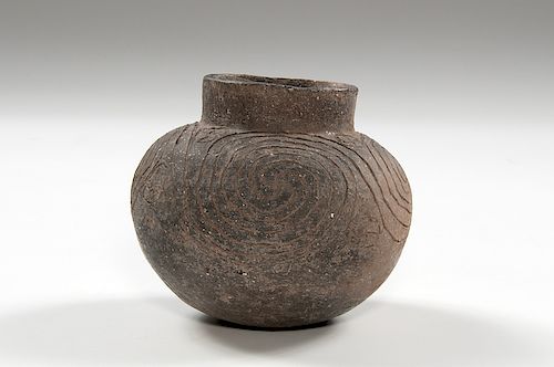 Mississippian Incised Pottery Jar