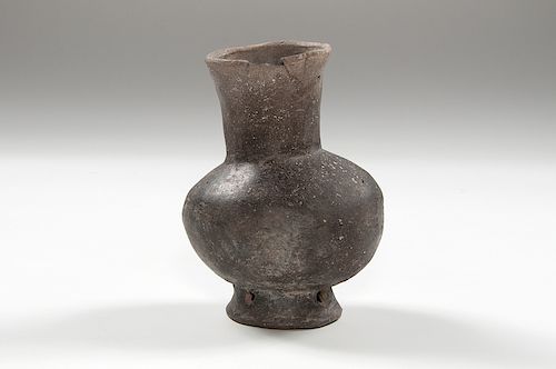 Mississippian Pottery Jar with Flared Base