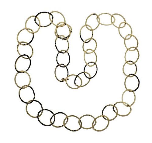 14K Gold Oval Link Necklace