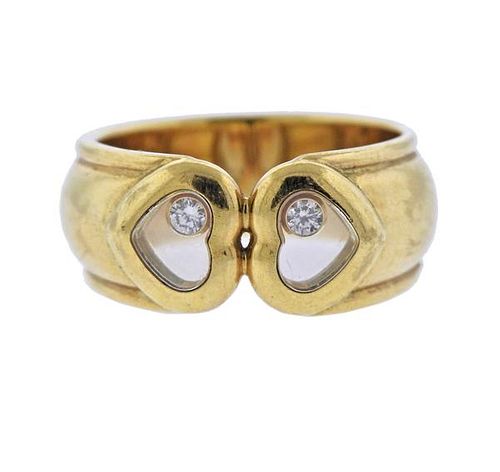 Chopard Happy Diamonds 18k Gold Heart Ring 