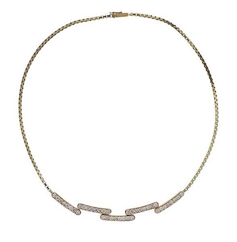 Sidney Garber 18k Gold Diamond Necklace 