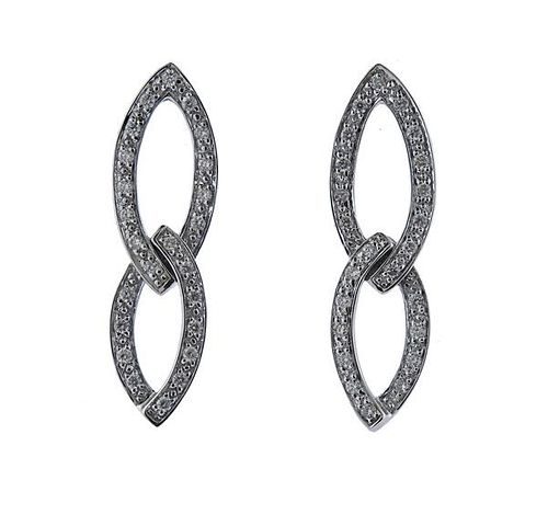 Charriol 18K Gold Diamond Two Links Earrings