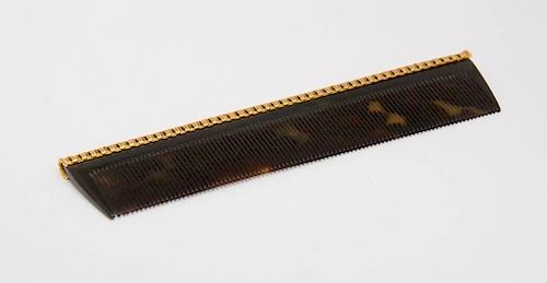 SCHLUMBERGER FOR TIFFANY & CO. 18K YELLOW GOLD AND FAUX-TORTOISESHELL COMB