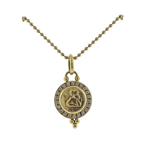 Temple St. Clair 18K Gold Diamond Pendant Necklace