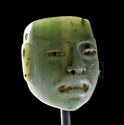 Important Olmec Jade Maskette